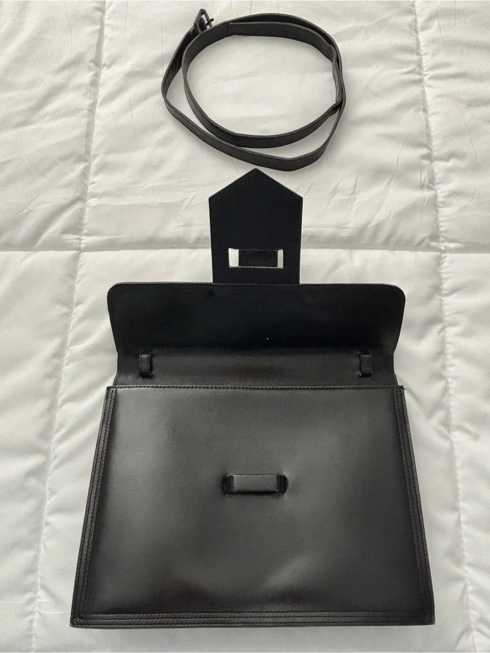 Yves Saint Laurent VTG Black Leather Shoulder Bag/Clutch, 10x7.5x3.5
